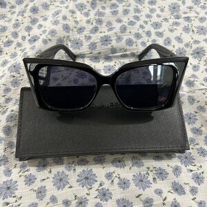 Saint Laurent Black Ysl Logo Sunglasses
